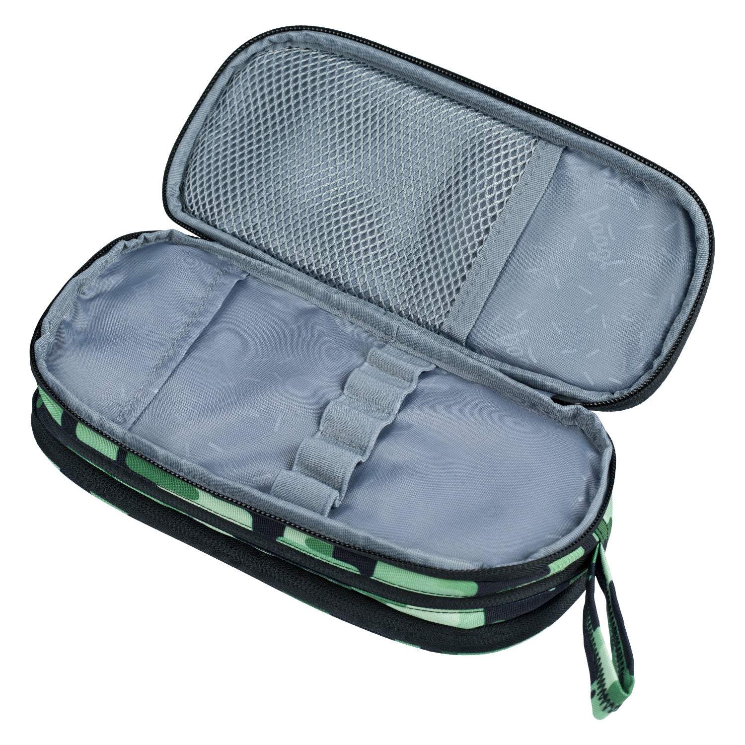 baagl-trousse-tudiante-green-3-compartiments-verte image 4