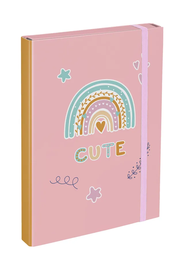 baagl-pink-rainbow-chemise-a4-lastique image 1