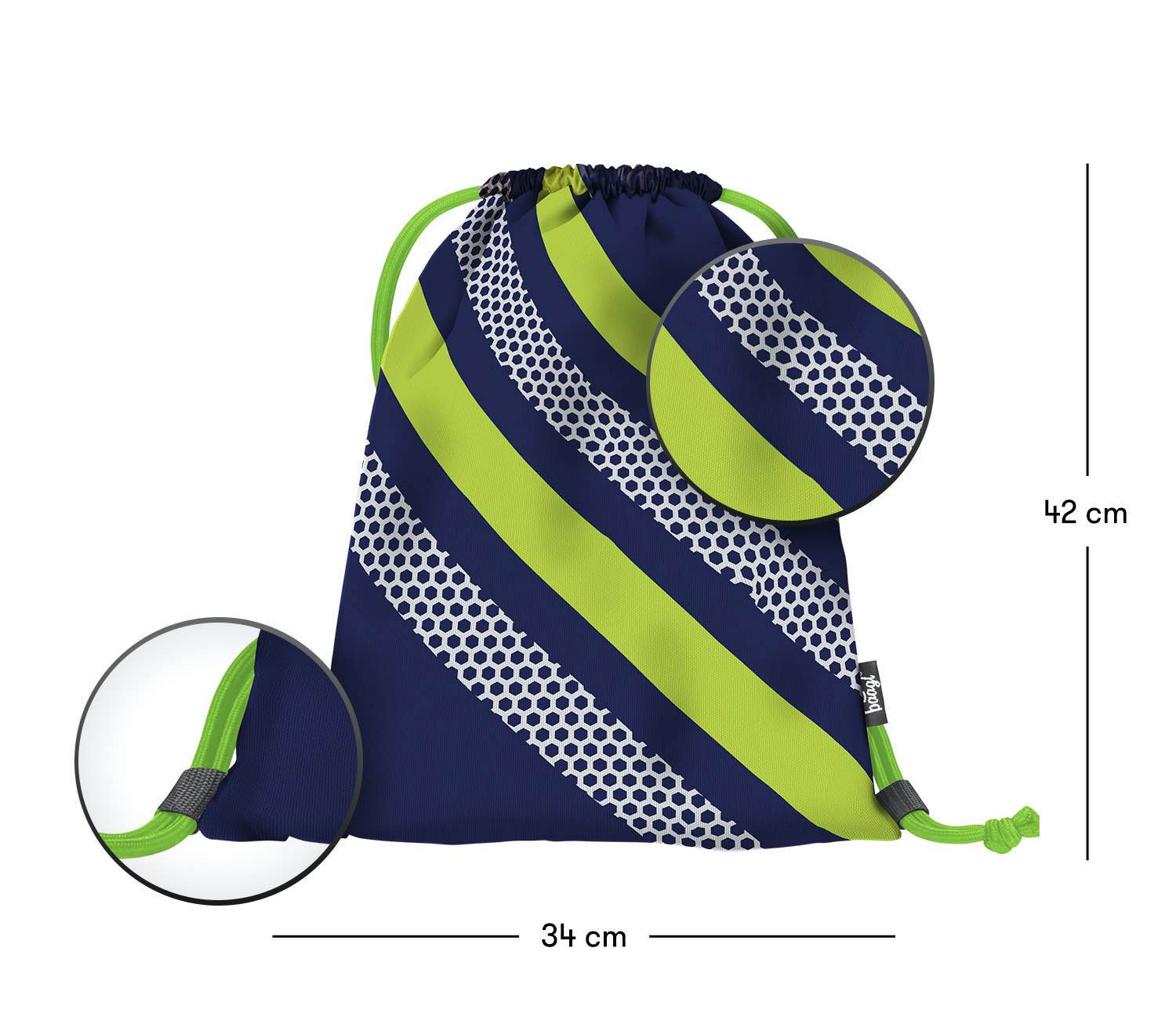 baagl-neon-sac-gym-enfant-cordon-lavable image 3