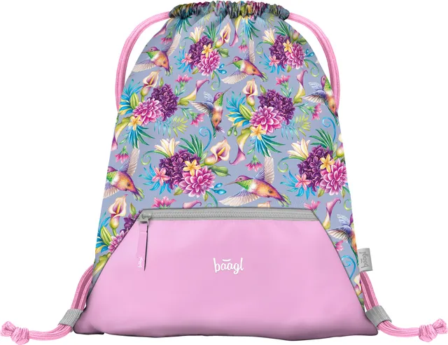 baagl-gym-sacks-sac-gym-hummingbird-poche-zip image 1