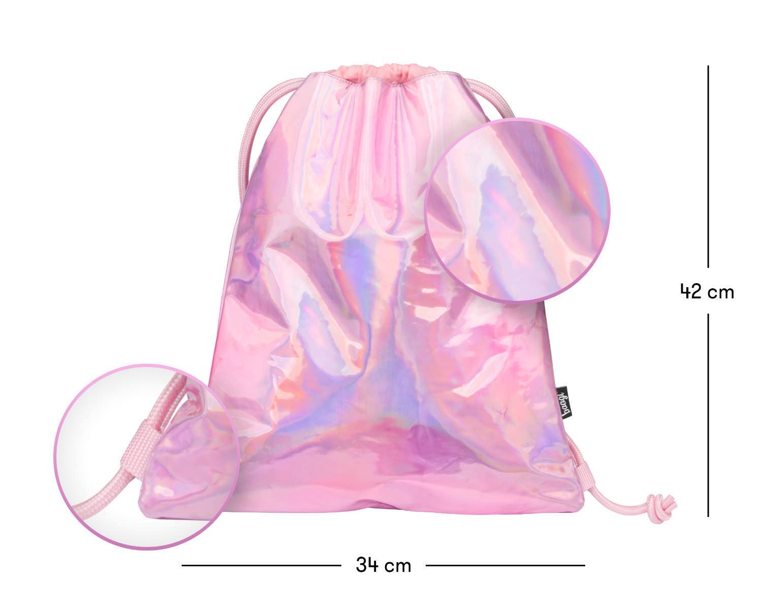 baagl-fun-holo-bff-sac-gym-fille-holographique-chaussure image 2