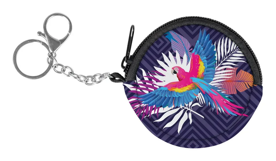 baagl-parrot-portefeuille-enfant-rond-mousqueton-perroquet image 1