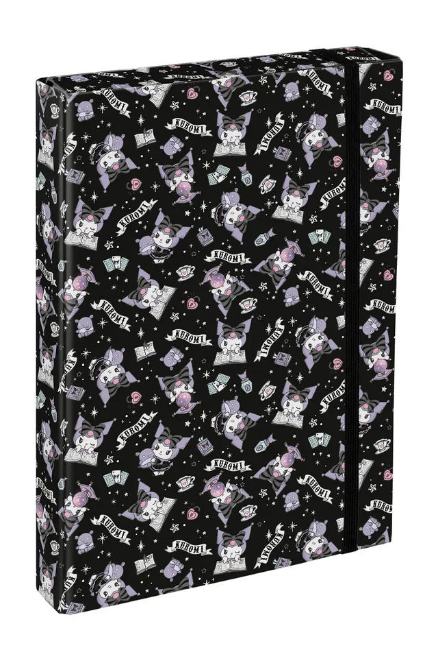 baagl-jumbo-kuromi-black-chemise-a4-lastique image 1