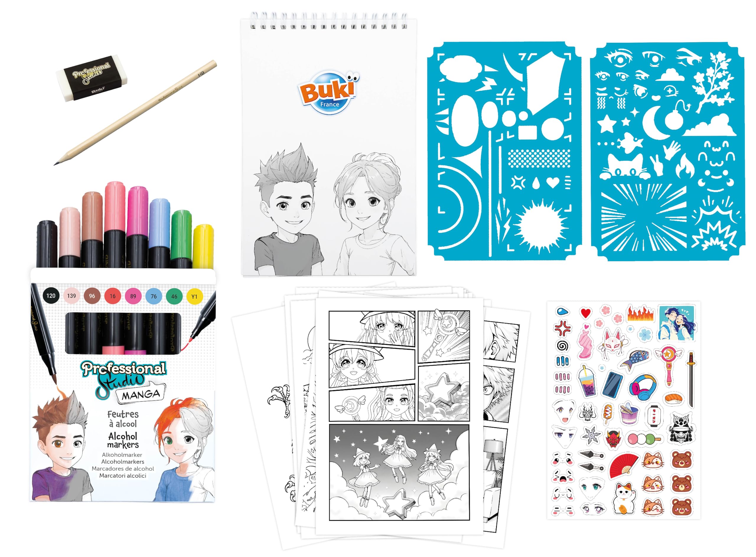 buki-professional-studio-manga-carnet-8-feutres-alcool image 3