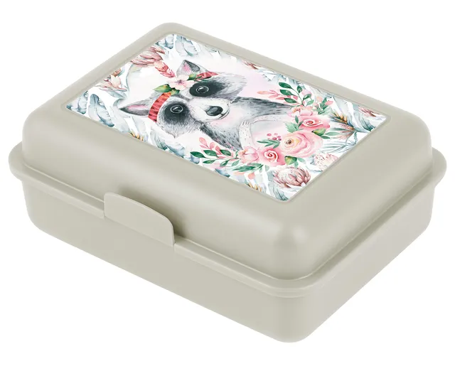 baagl-raccoon-lunch-box-enfant-beige-compartiment image 1