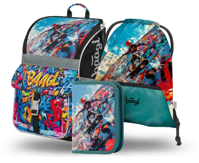 baagl-zippy-skatepark-cartable-set-scolaire-skate-gar-on image 1