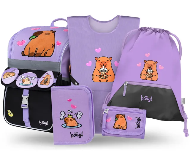 baagl-zippy-capybara-ii-ensemble-cartable-cp-18-l image 1