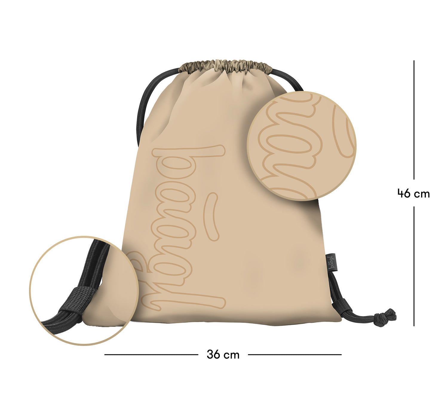 baagl-gym-sacks-sac-de-gym-beige-lavable image 3