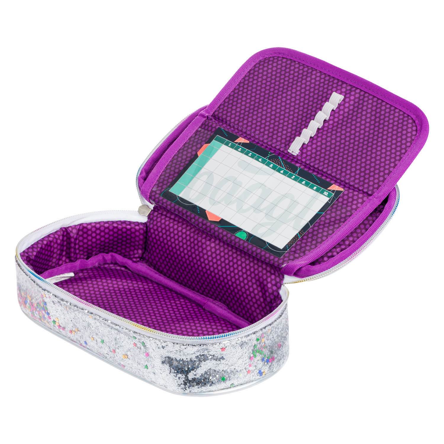 baagl-fun-rainbow-trousse-scolaire-double-rabat-arc-en-ciel image 2