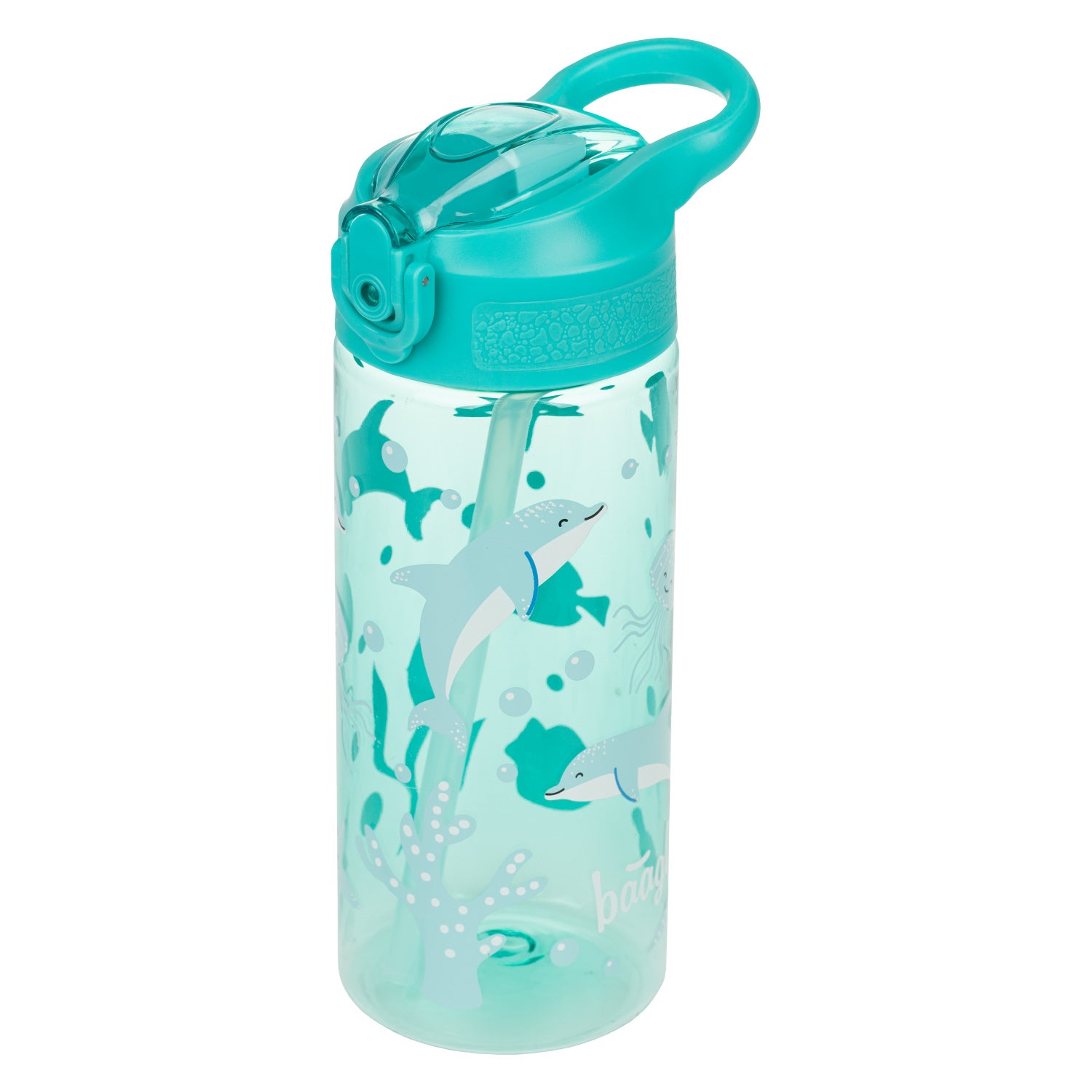baagl-dolphin-bouteille-tritan-500-ml-paille-dauphin image 1