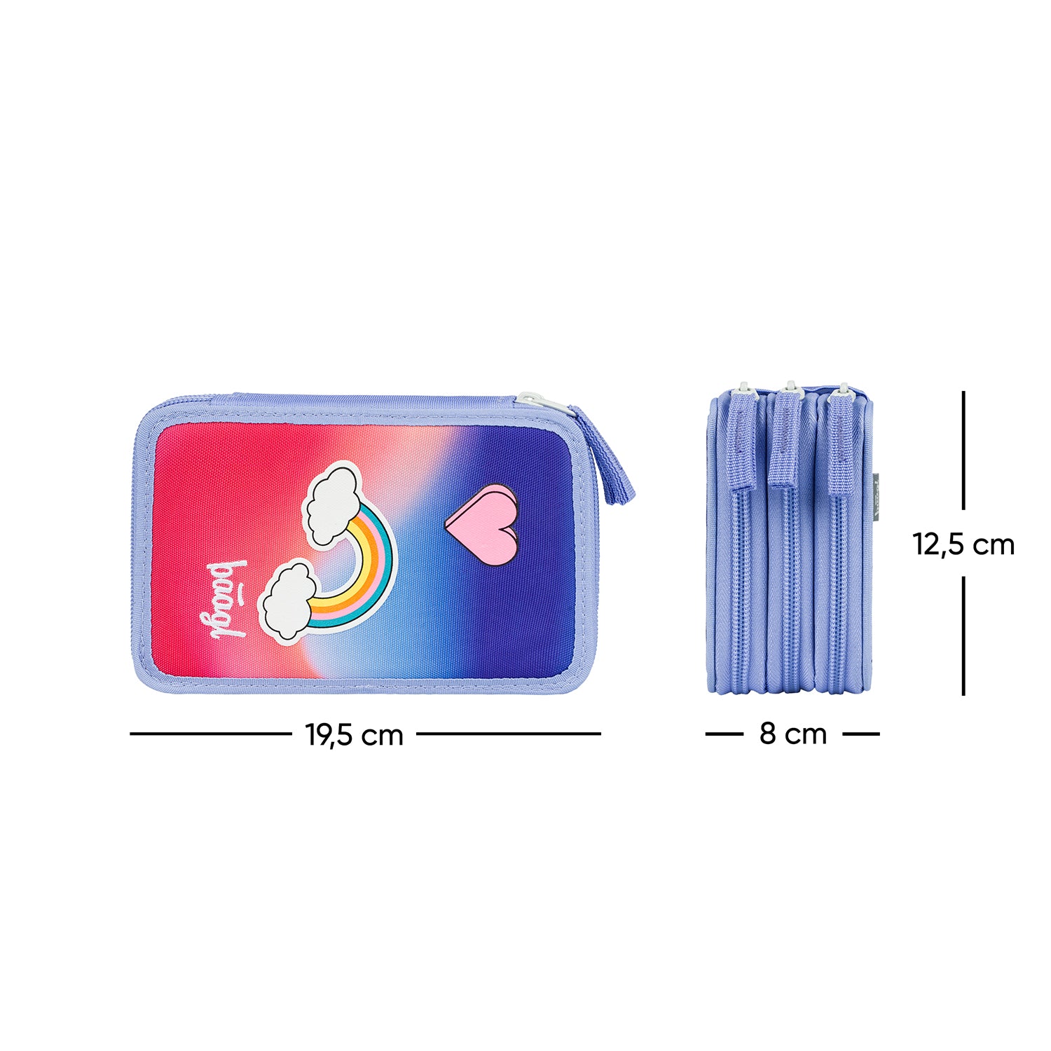 baagl-three-tier-rainbow-red-trousse-3-compartiments-vide image 6