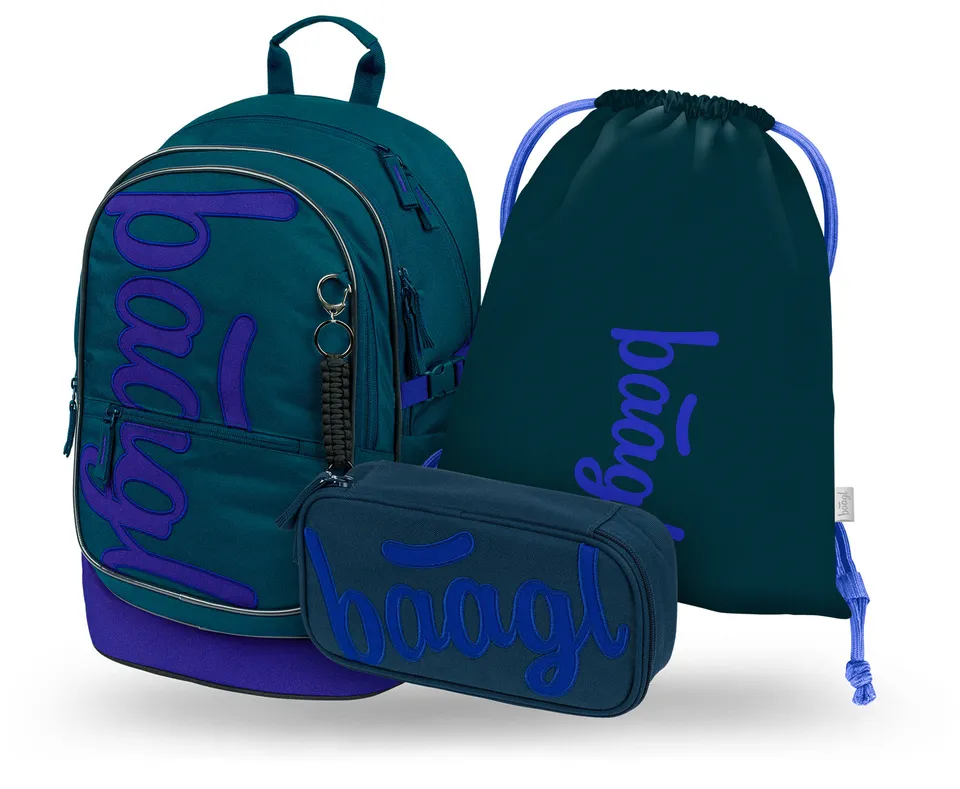 baagl-school-core-logo-blue-set-scolaire-sac-bleu-3-pi-ces image 1