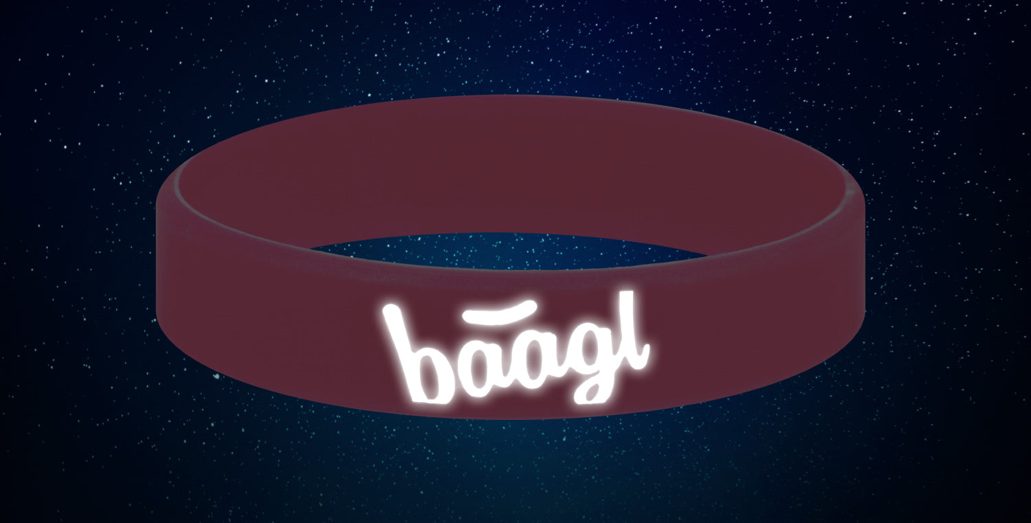 baagl-bracelet-silicone-rose-phosphorescent-logo image 3
