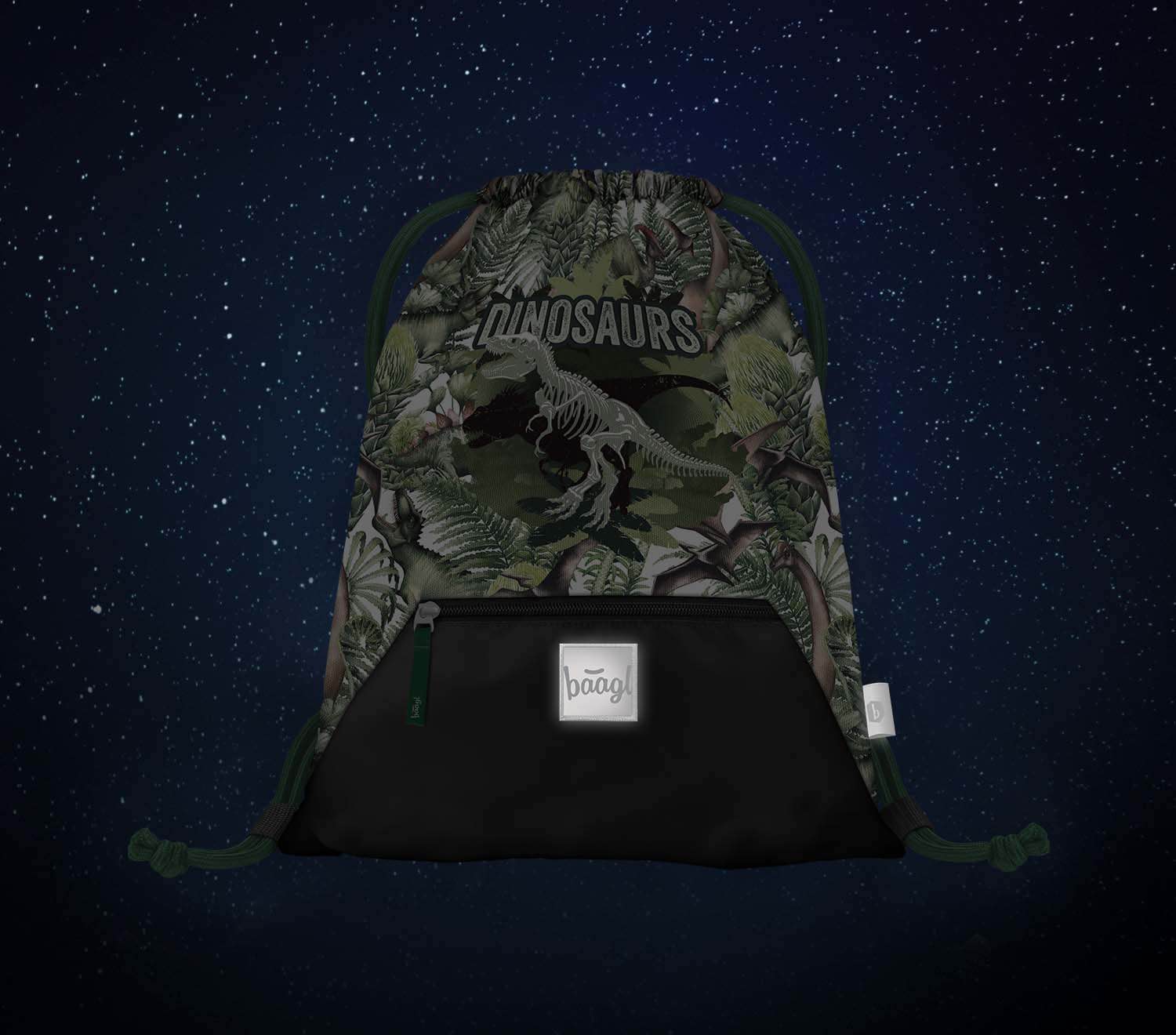 baagl-dinosaures-sac-gym-poche-zipp-e-vert image 4