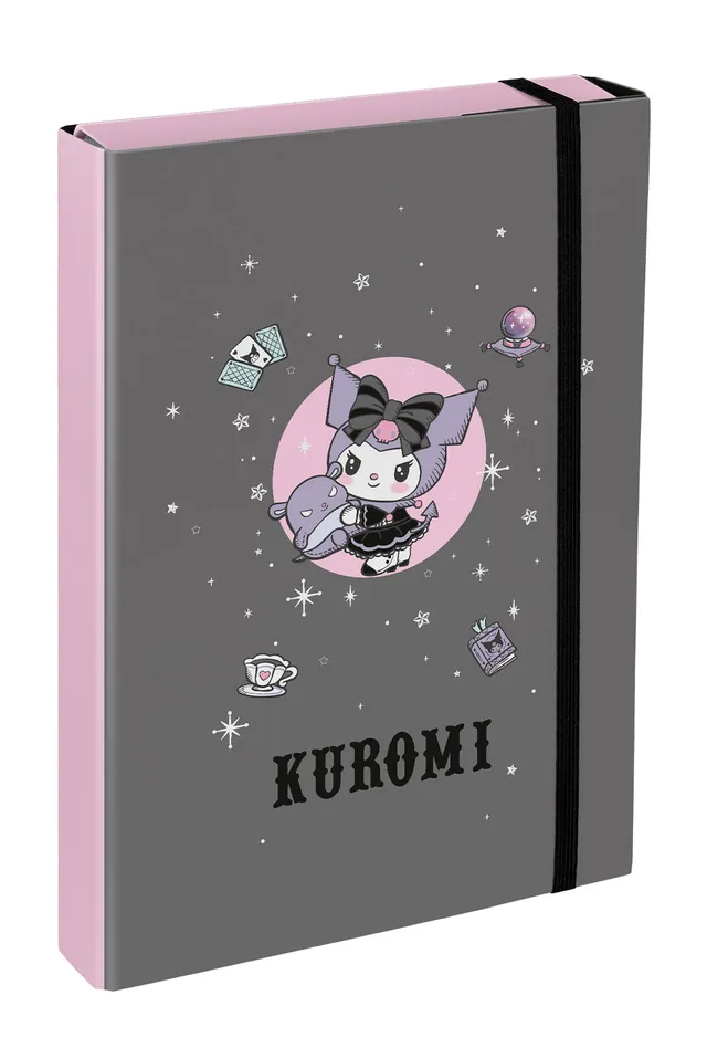 baagl-jumbo-kuromi-grey-chemise-a4-grise-lastique image 1