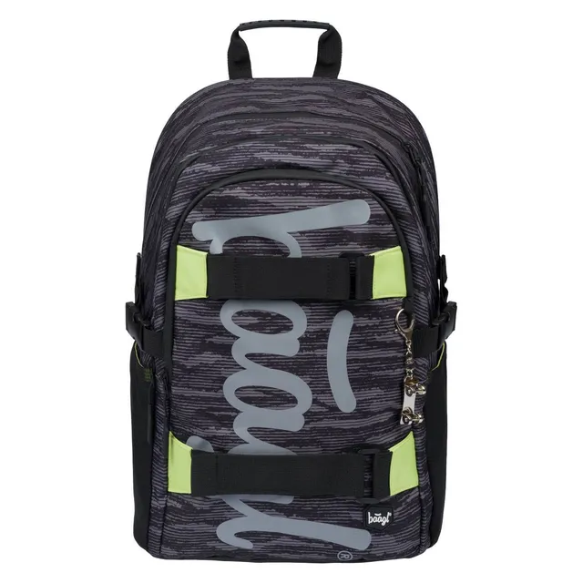 baagl-skate-grey-sac-dos-scolaire-25-l-skateboard image 1