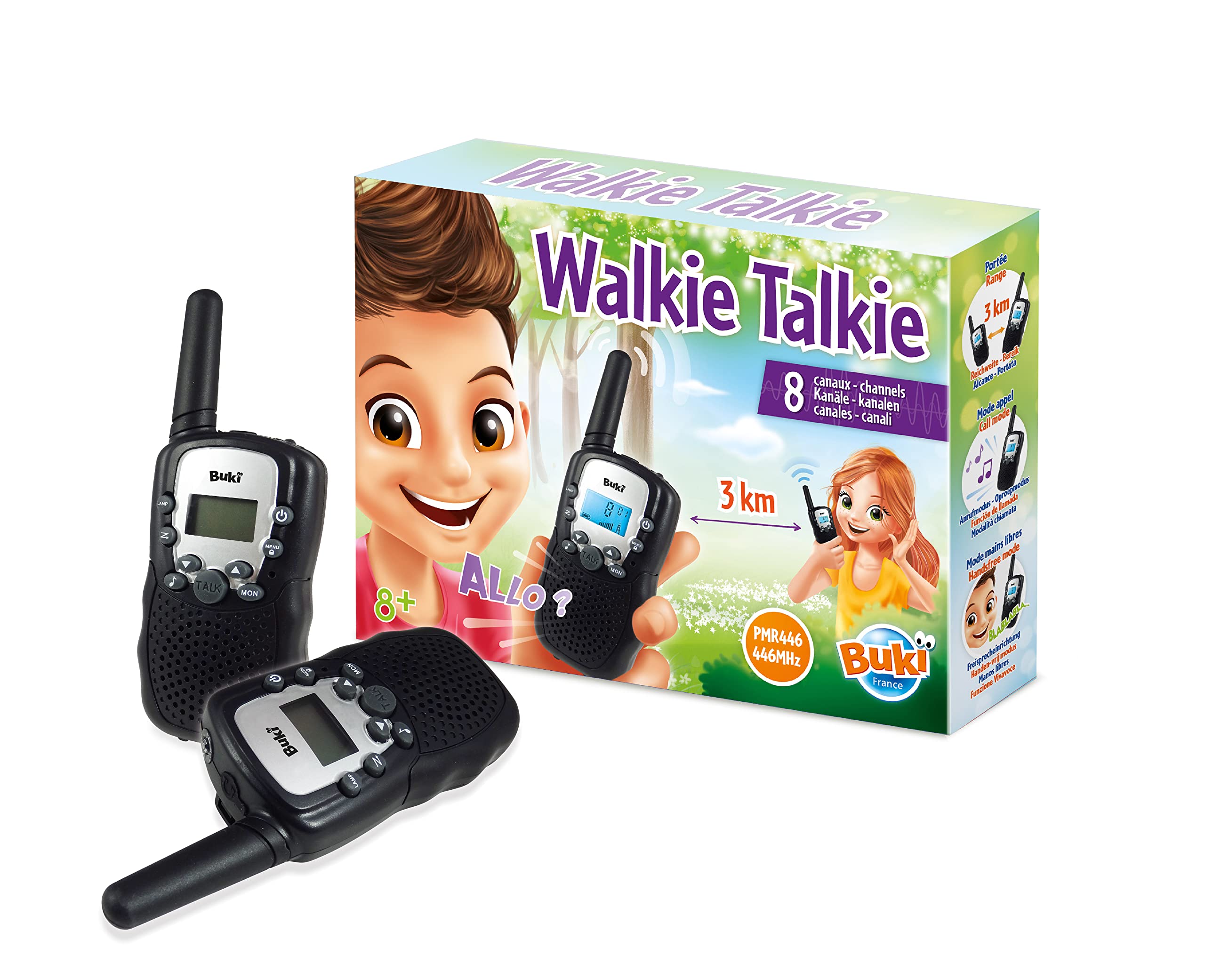 buki-tw01-talkie-walkie-enfant-3-km-8-canaux-avec-lampe-d-s-8-ans image 3