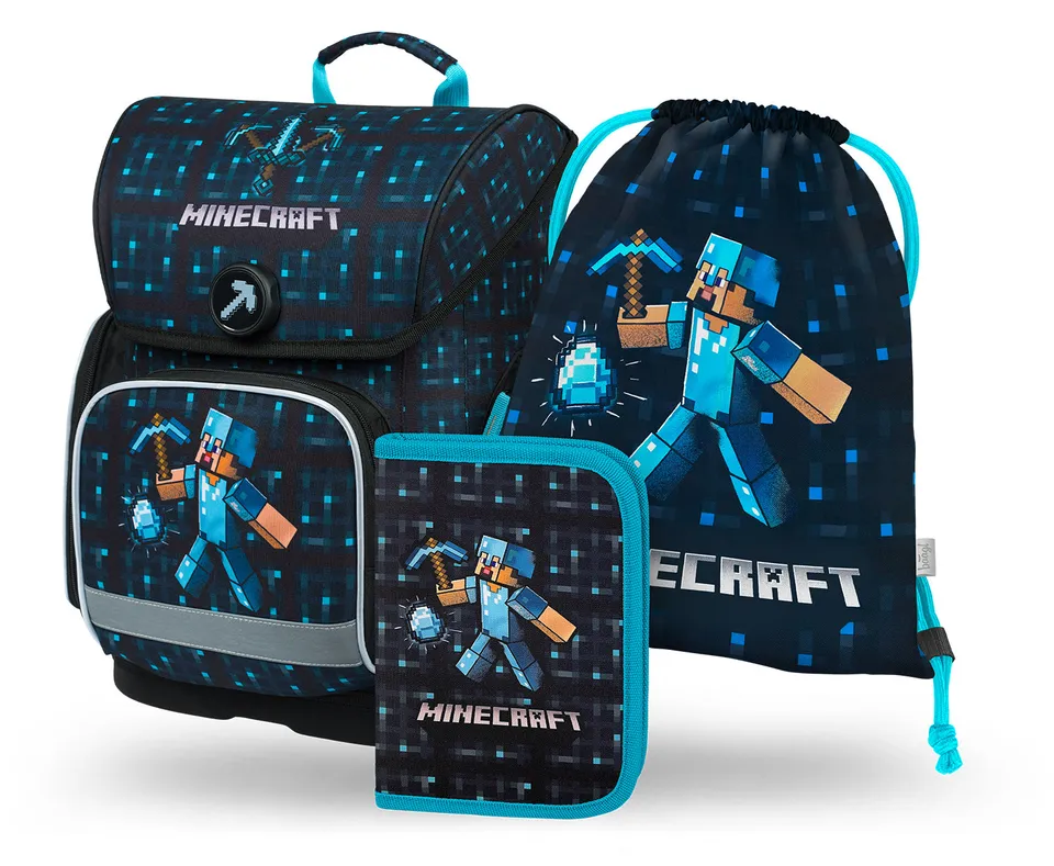 baagl-school-sets-ergo-minecraft-blue-axe-cartable-gar-on image 1