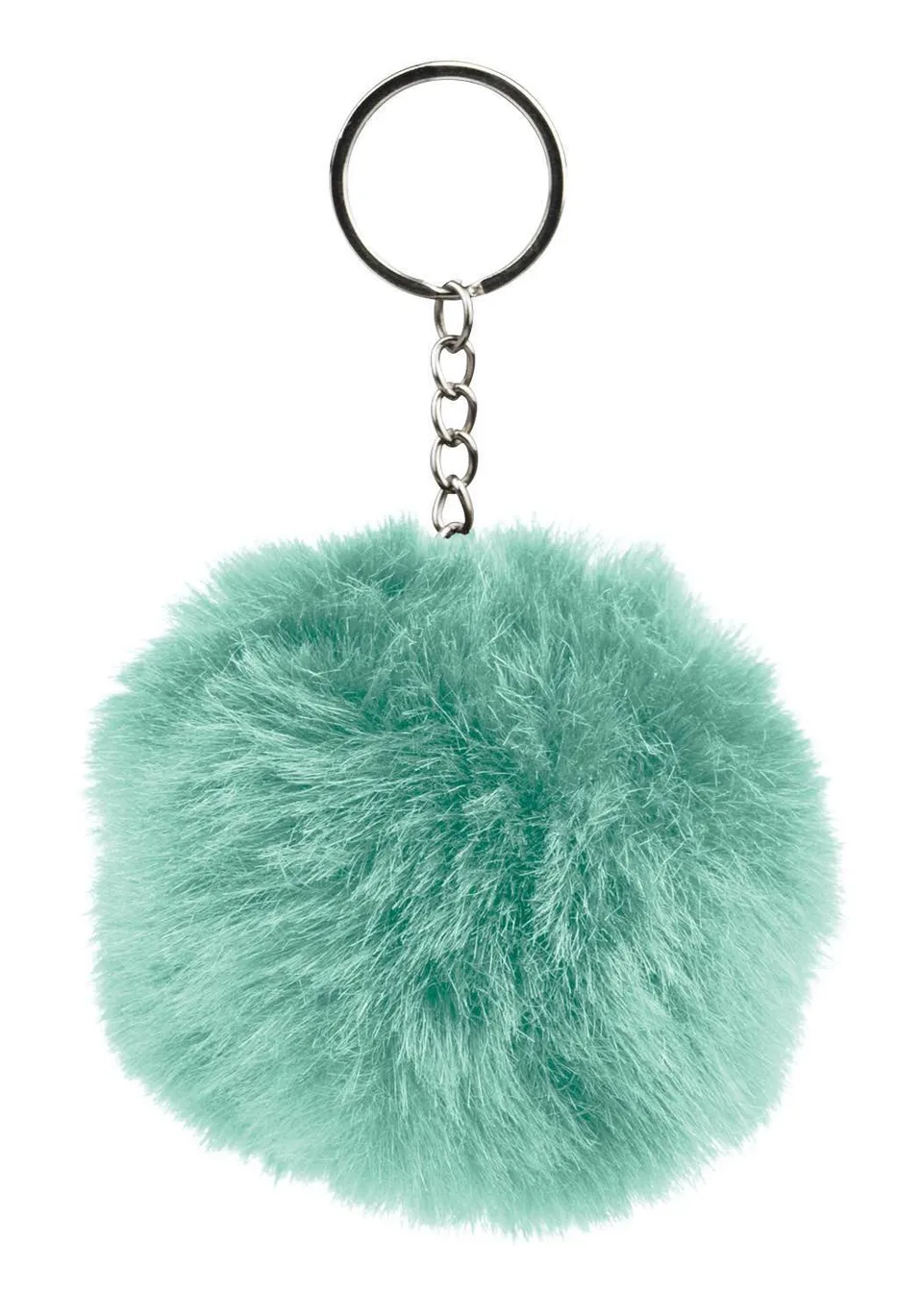 baagl-pompon-porte-cl-s-fourrure-turquoise image 1