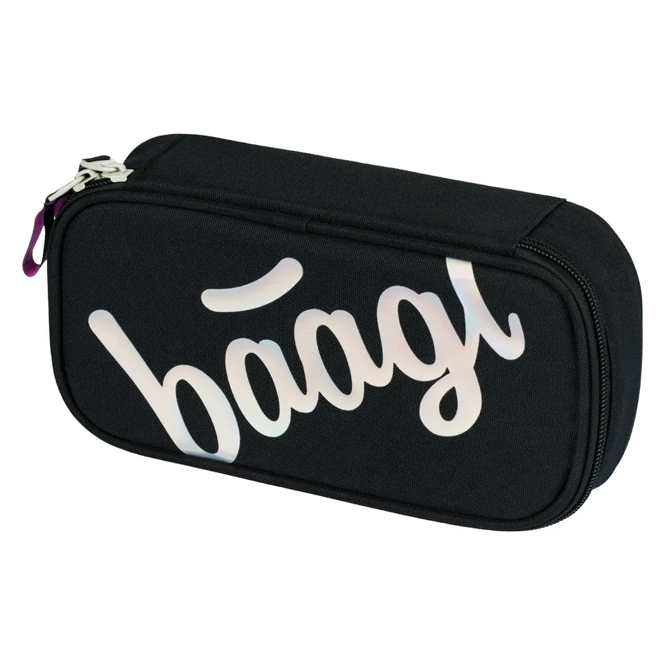 baagl-metallic-holo-trousse-scolaire-rigide-holographique image 1