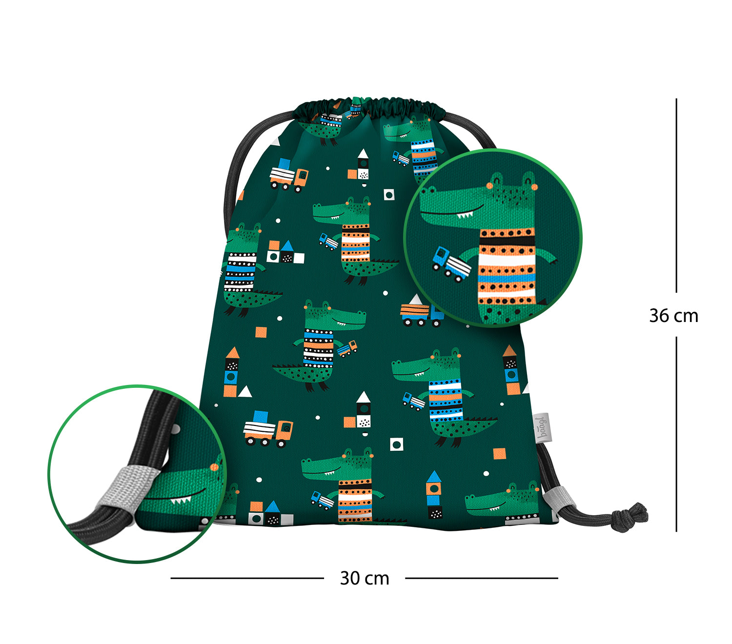 baagl-crocodile-sac-gym-maternelle-lavable image 3