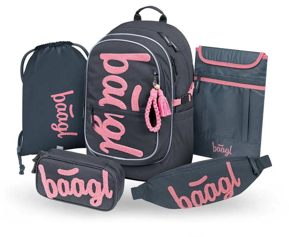 baagl-core-logo-pink-iii-set-scolaire-3-pi-ces-rose image 1