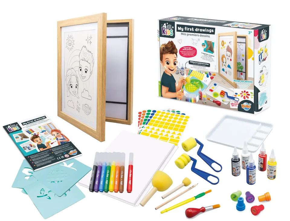 buki-cr-atif-mes-premiers-dessins-kit-dessin-enfant-avec-cadre image 1
