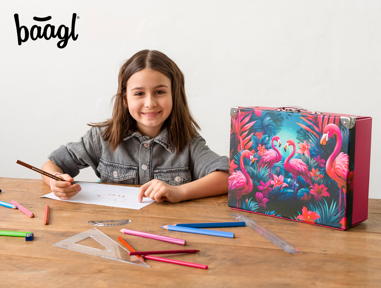 baagl-flamingos-mallette-scolaire-pliable-flamants image 5