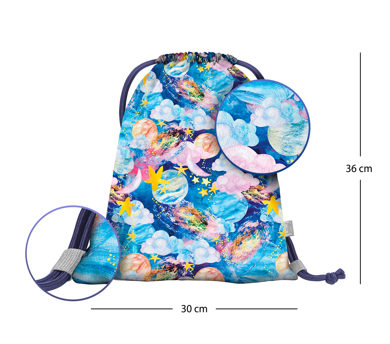 baagl-gym-sacks-stars-sac-gym-maternelle-toiles-lavable image 3