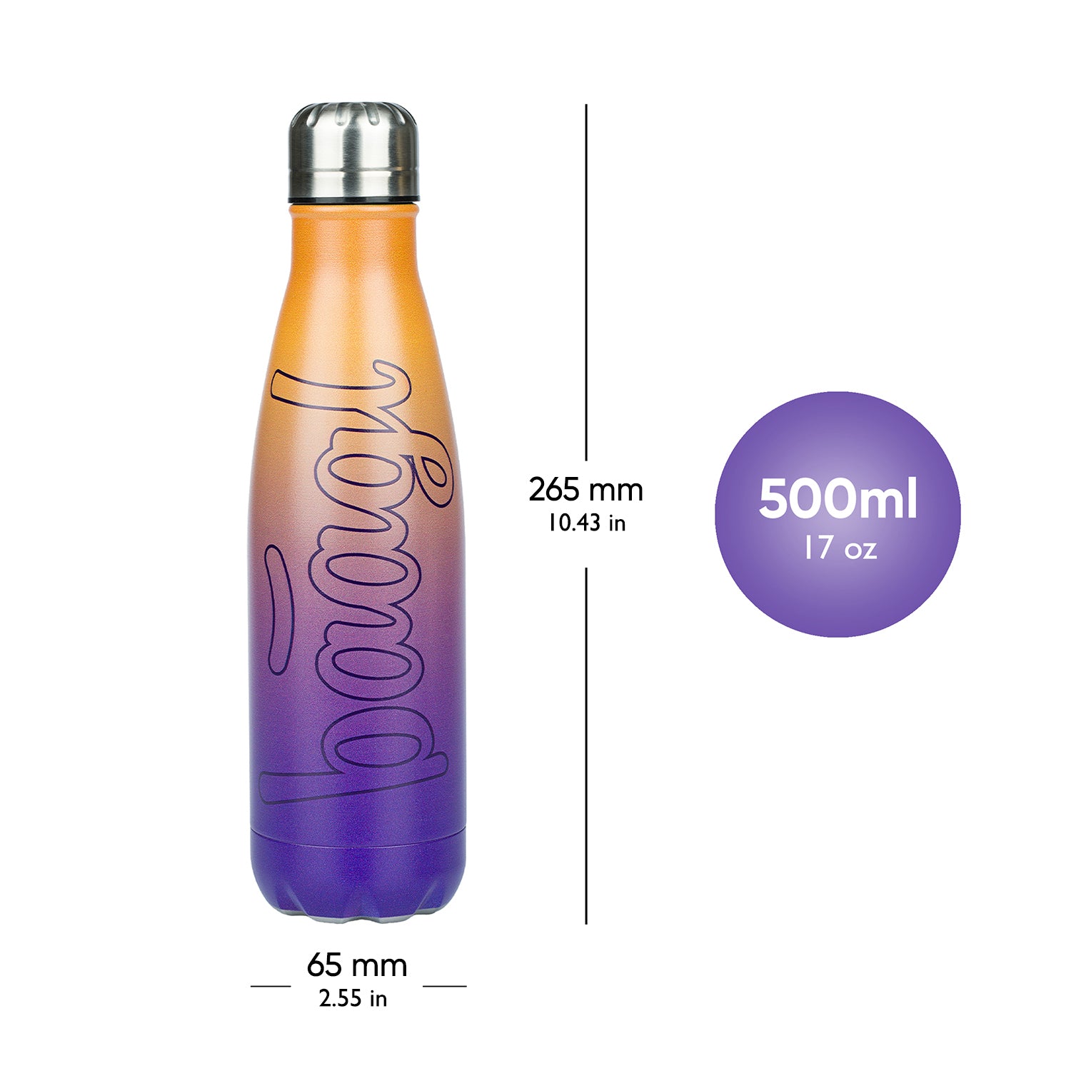 baagl-gradient-gourde-isotherme-500-ml-jaune-violet image 4