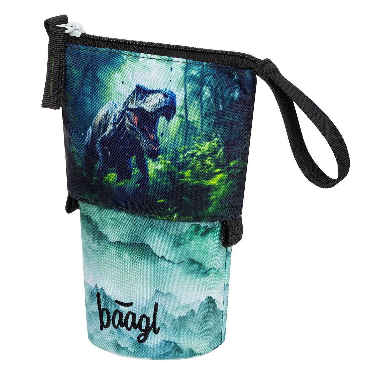 baagl-pop-up-dino-trousse-scolaire-pot-crayons-recycl-e image 2