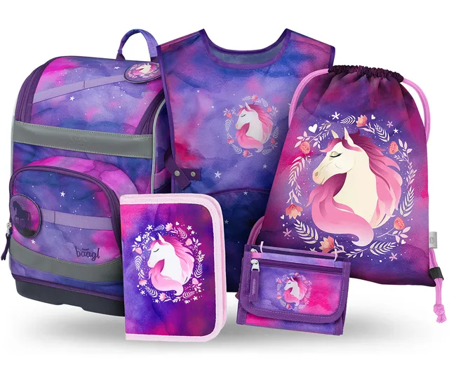 baagl-zippy-plus-horse-ii-set-scolaire-cartable-fille-cheval image 1