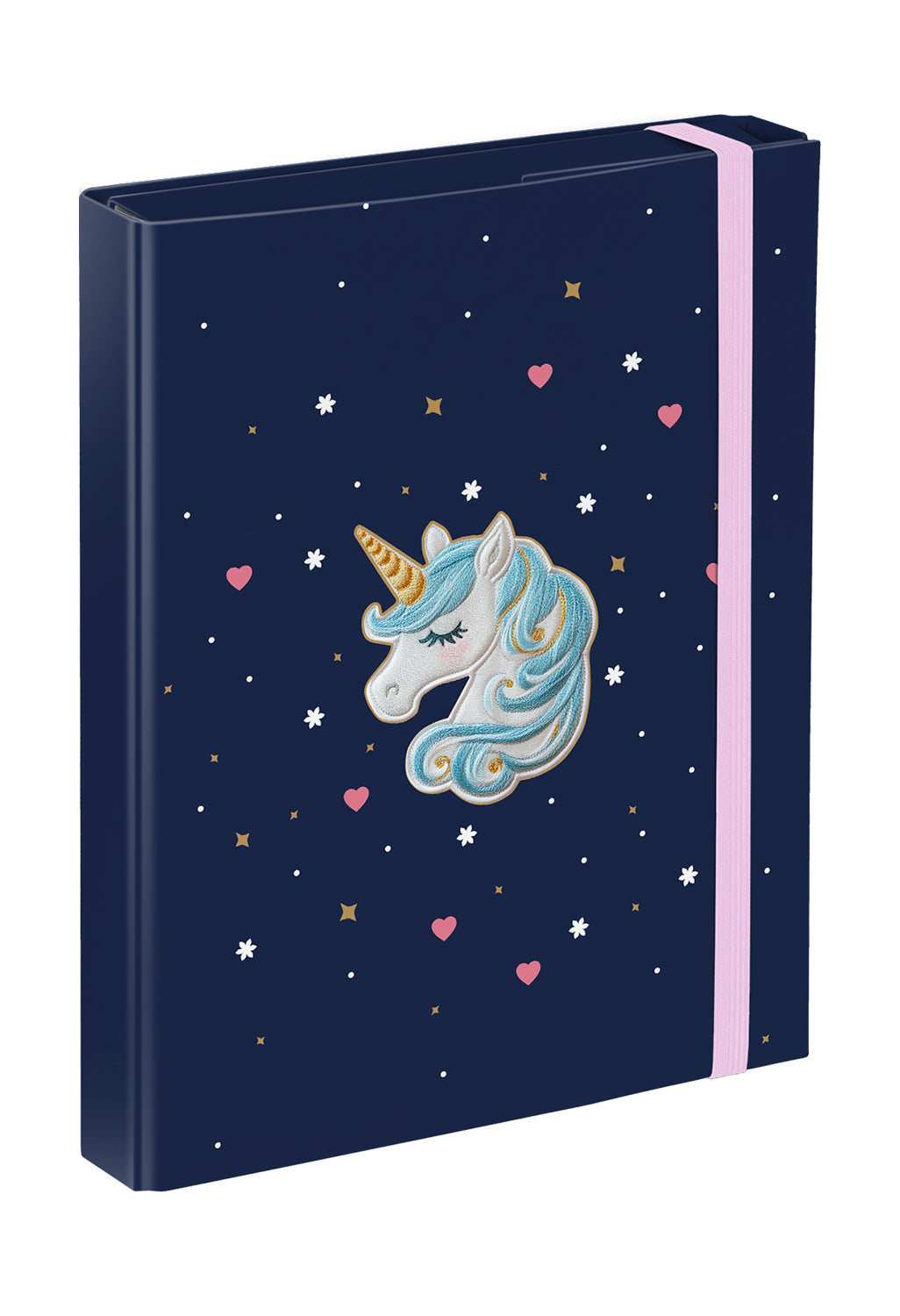 baagl-unicorn-gold-chemise-a5-lastique-licorne image 1