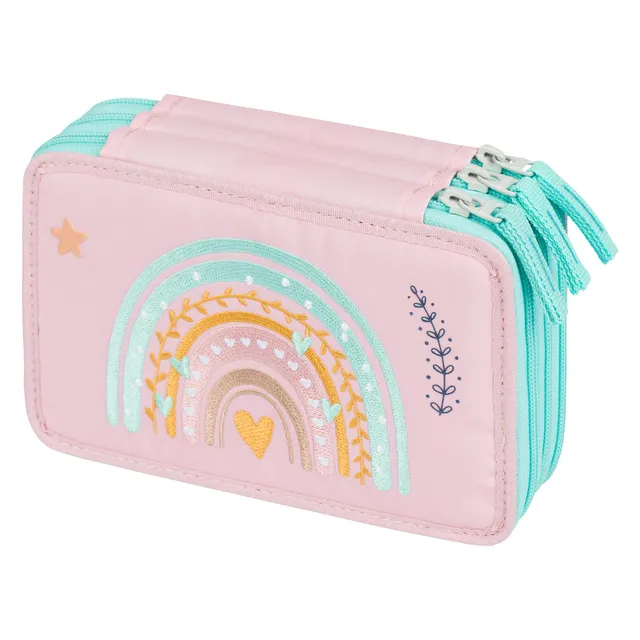 baagl-three-tier-pink-rainbow-trousse-3-compartiments-vide image 1