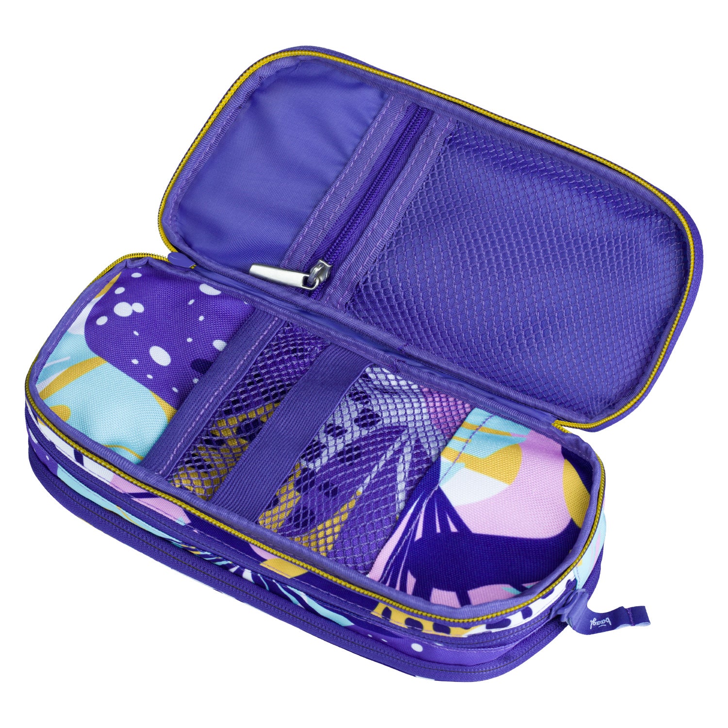 baagl-student-trousse-tudiante-violet-3-compartiments-zipp-s image 2