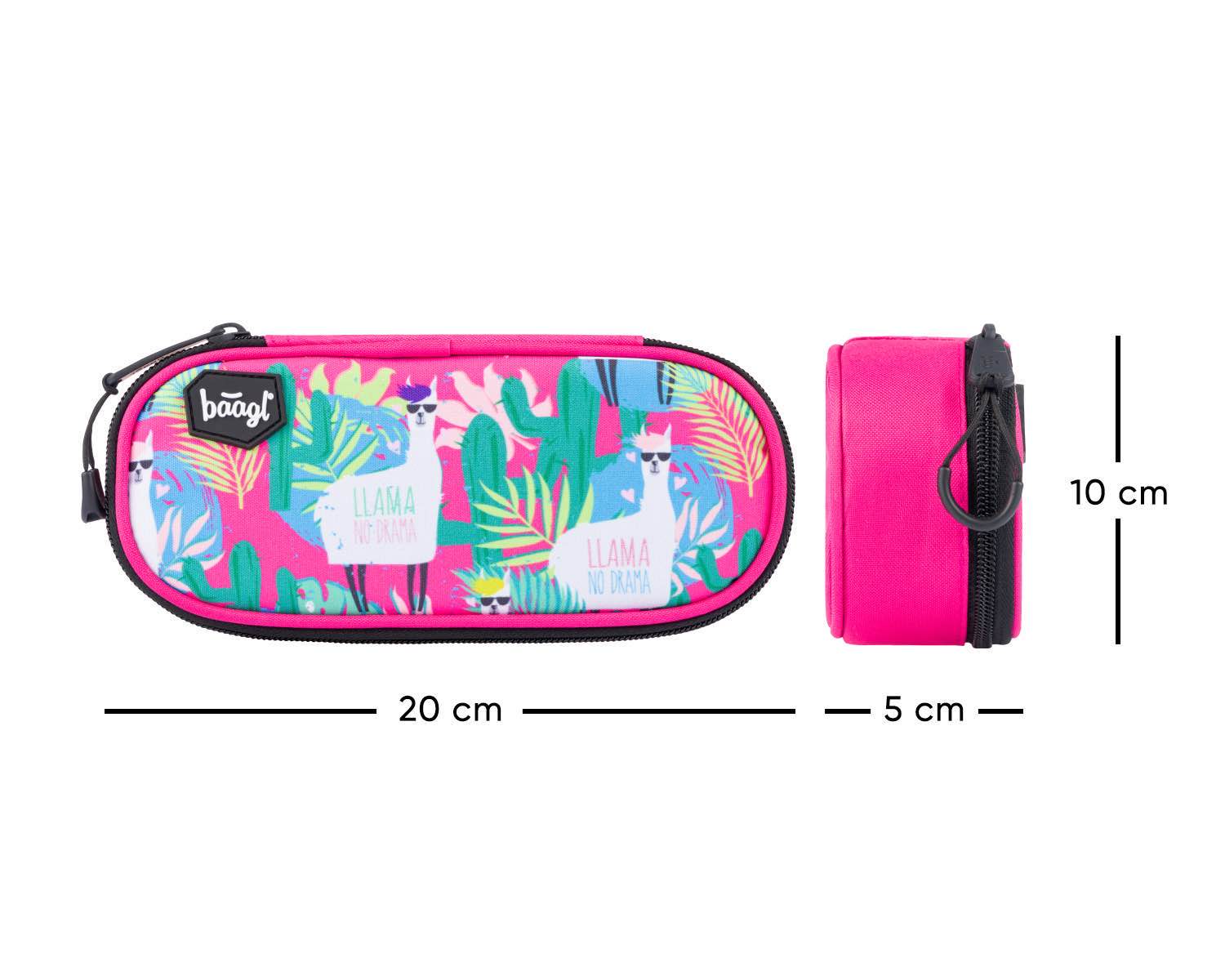 baagl-llama-trousse-scolaire-compacte-rigide-vide image 4