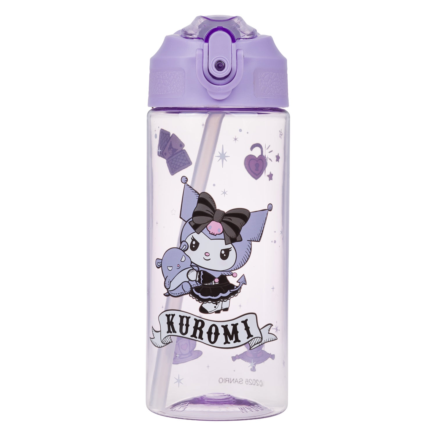 baagl-kuromi-fortune-dream-gourde-tritan-500-ml-paille image 2