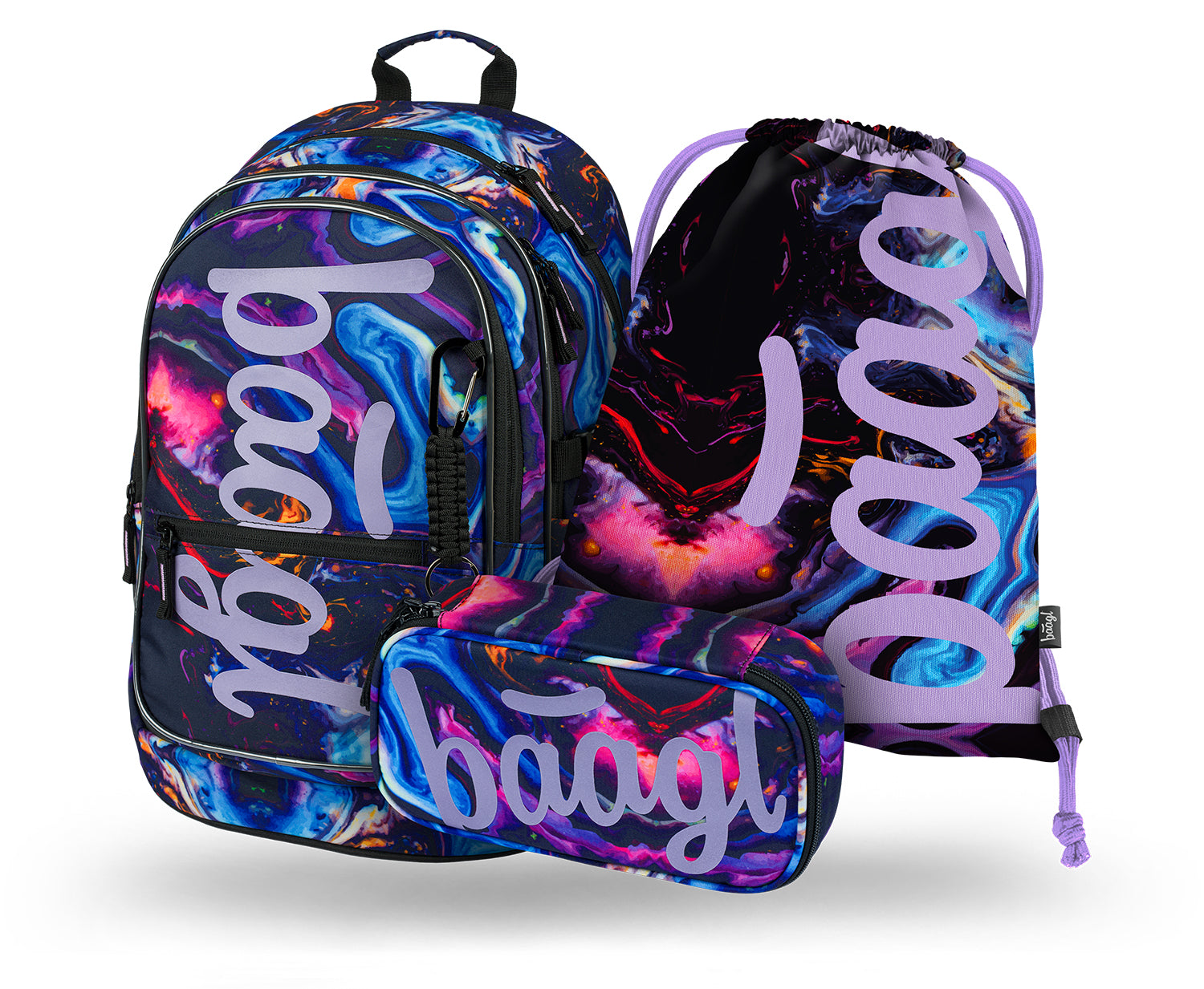 baagl-core-marble-sac-dos-ensemble-3-pi-ces-marbr image 1