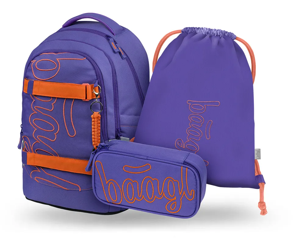 baagl-skate-max-orange-kit-scolaire-sac-dos-8-kg-recycl image 1