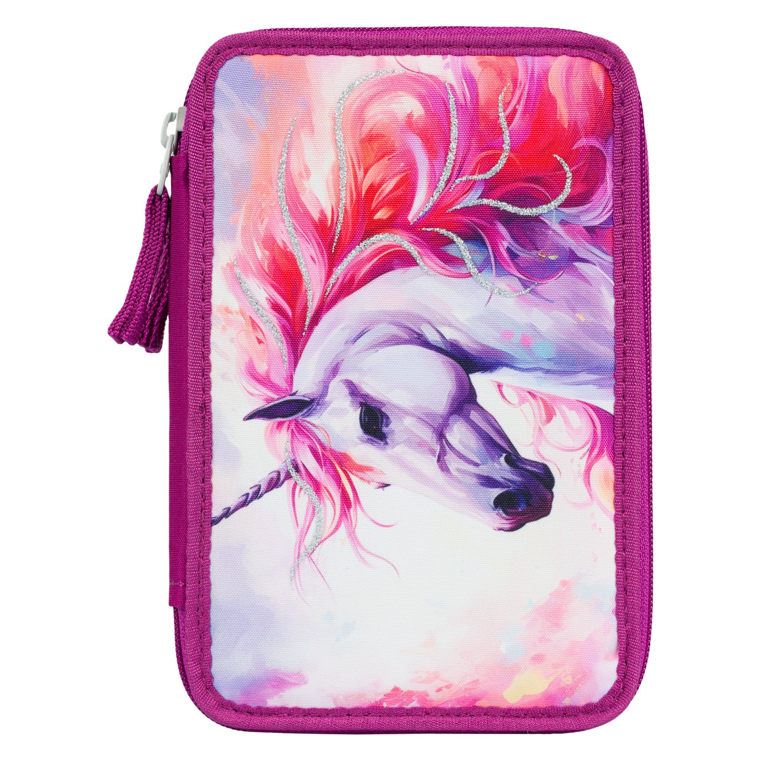 baagl-royal-unicorn-trousse-3-compartiments-licorne-vide image 3