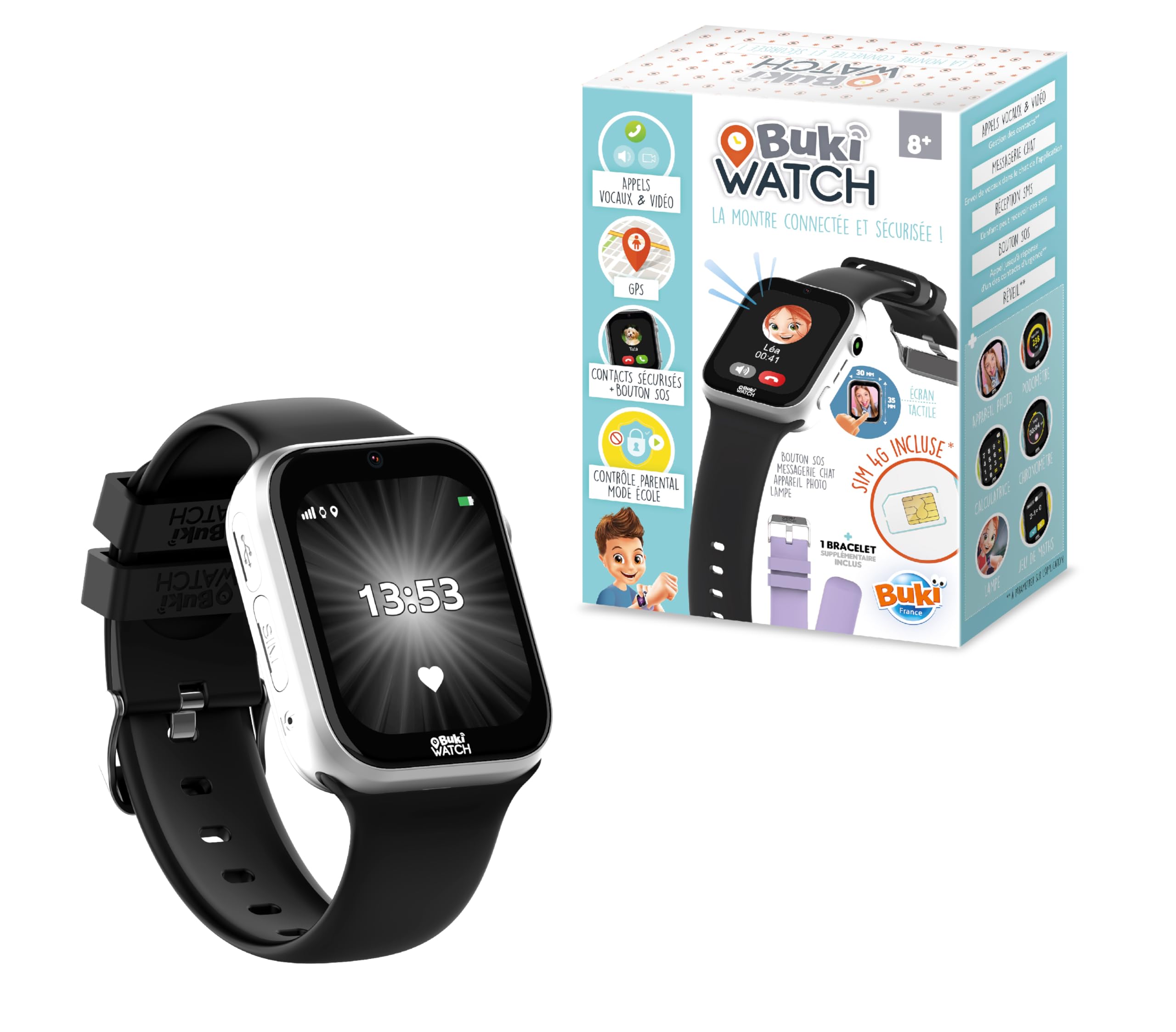 buki-watch-fib01-montre-connect-e-enfant-gps-sos-carte-sim-d-s-8-ans image 1