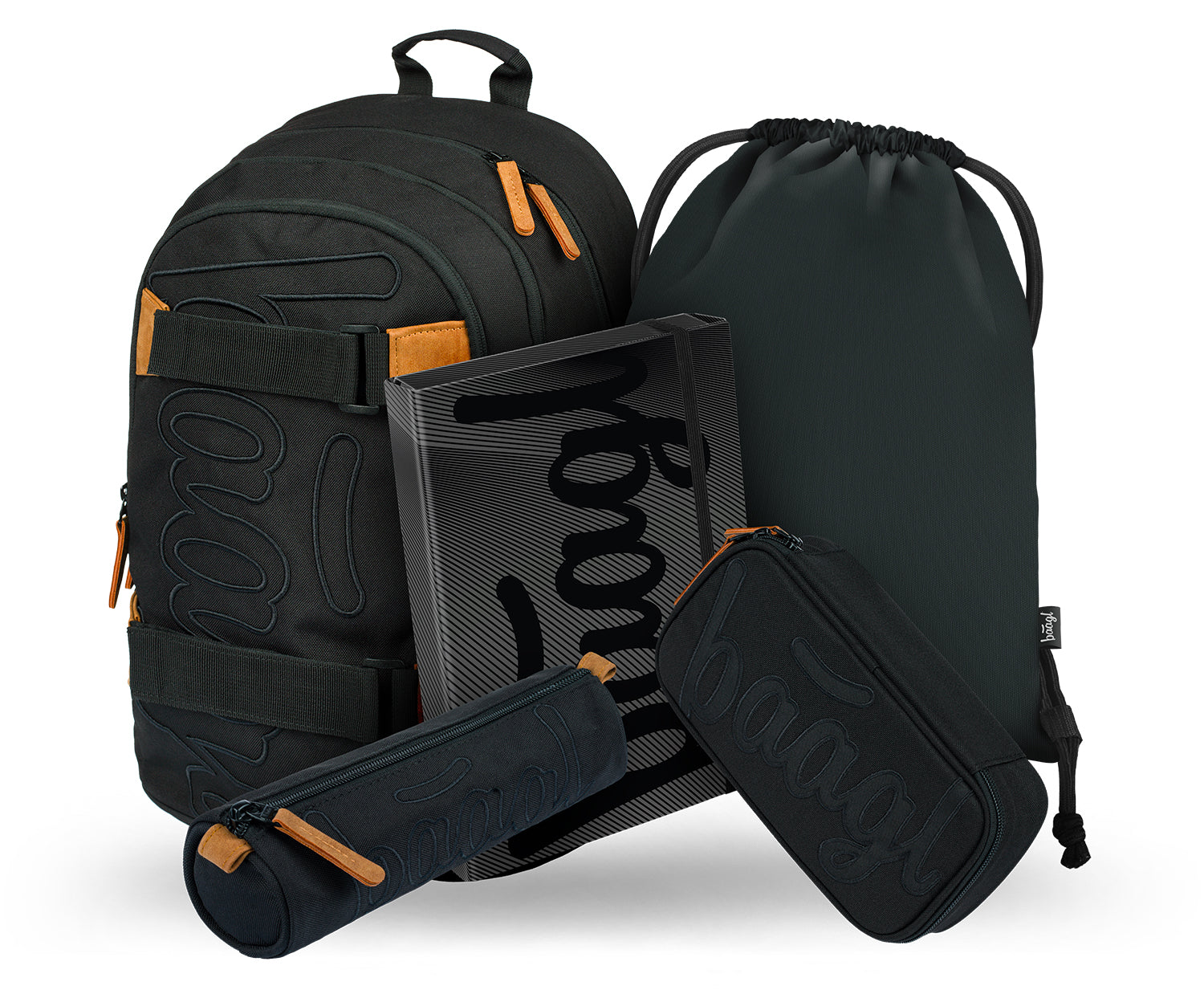 baagl-skate-darkness-ii-set-scolaire-sac-4-pi-ces-noir image 1