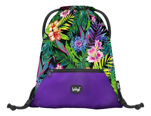 baagl-gym-sacks-sac-de-gym-tropical-poche-zipp-e image 1