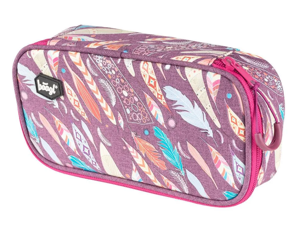 baagl-feathers-trousse-scolaire-fille-vide image 1