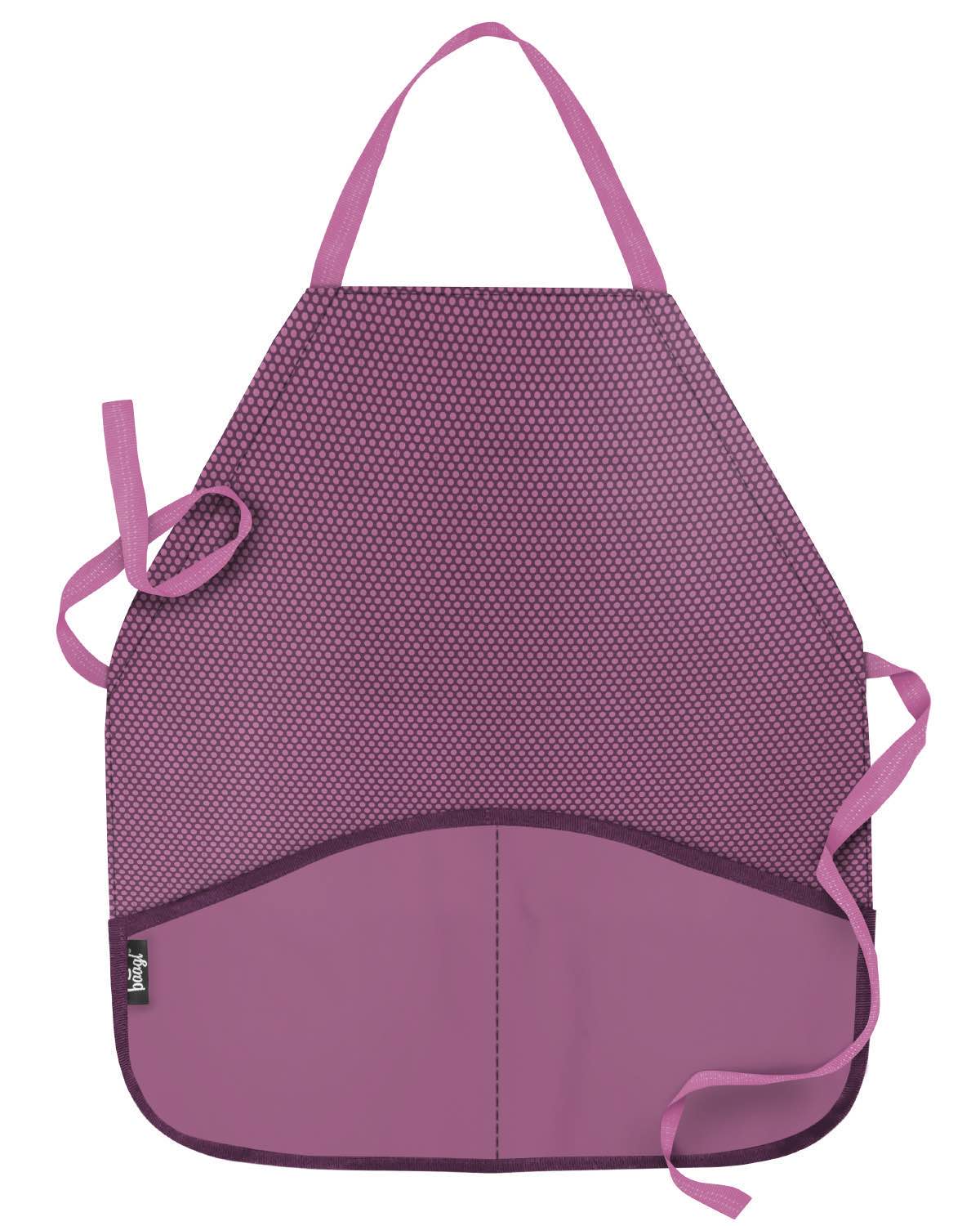 baagl-pink-tablier-enfant-cole-rose-lavable-poches image 1