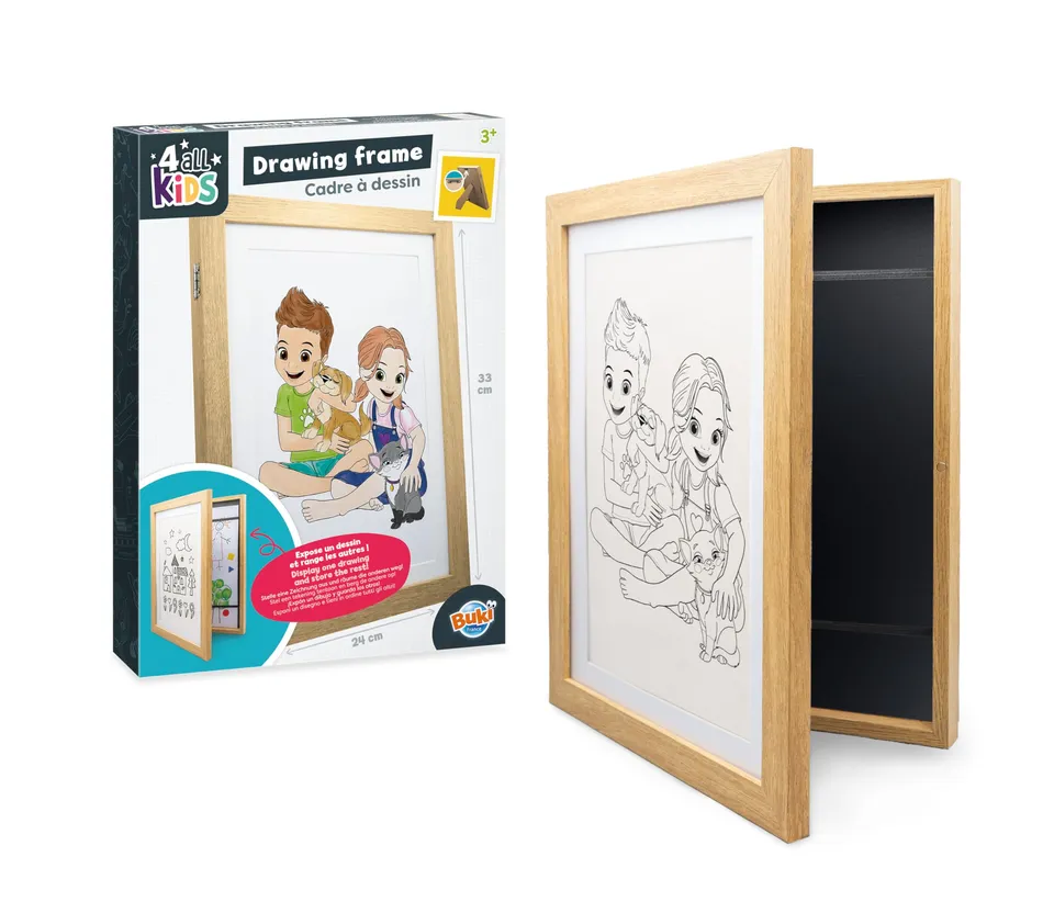 buki-cadre-dessins-enfant-a4-beige-24x33-cm-50-dessins image 1