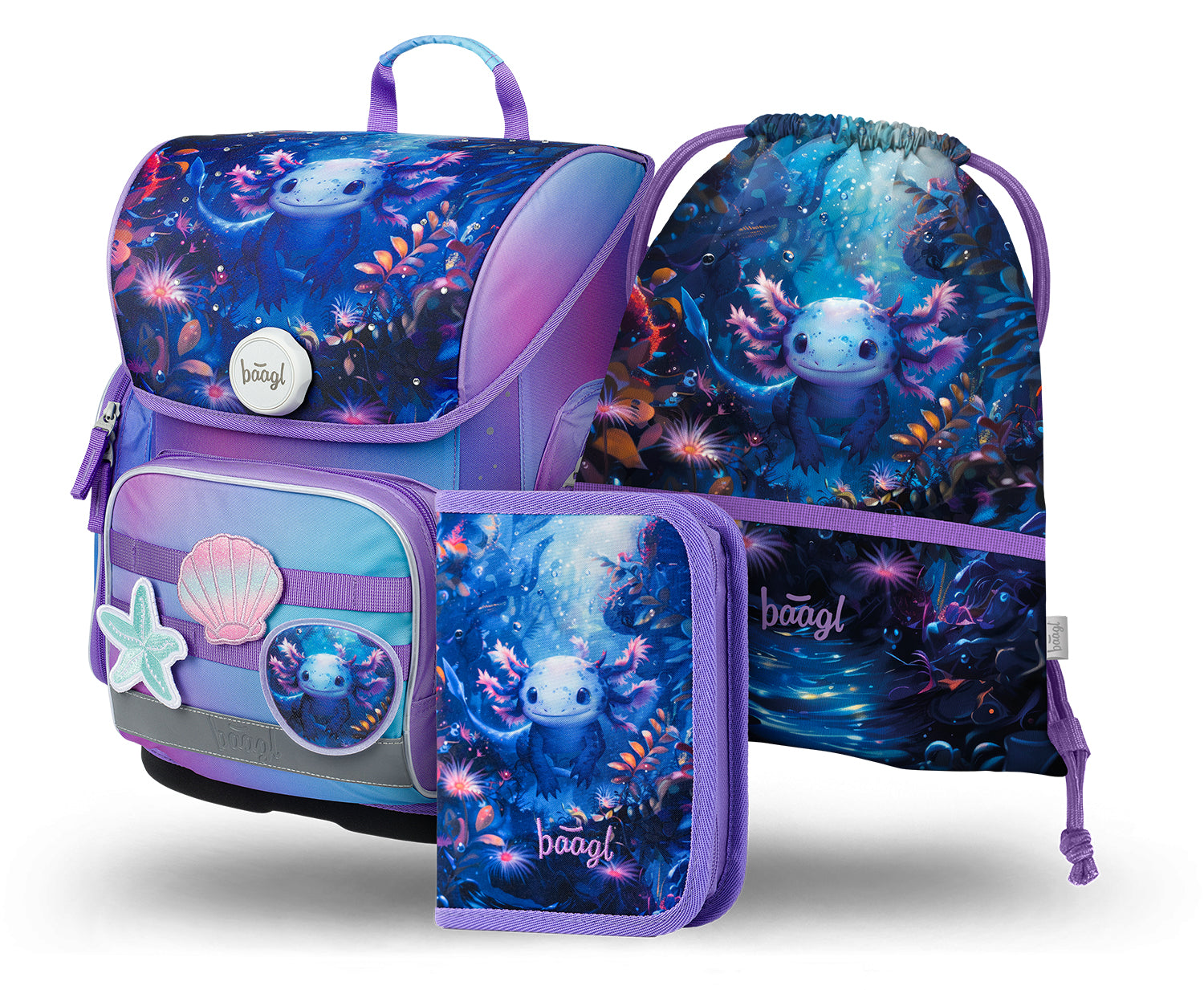 baagl-ergo-set-scolaire-axolotl-cartable-trousse image 1