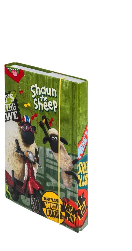 baagl-shaun-the-sheep-chemise-a5-prot-ge-cahier-lastique image 1