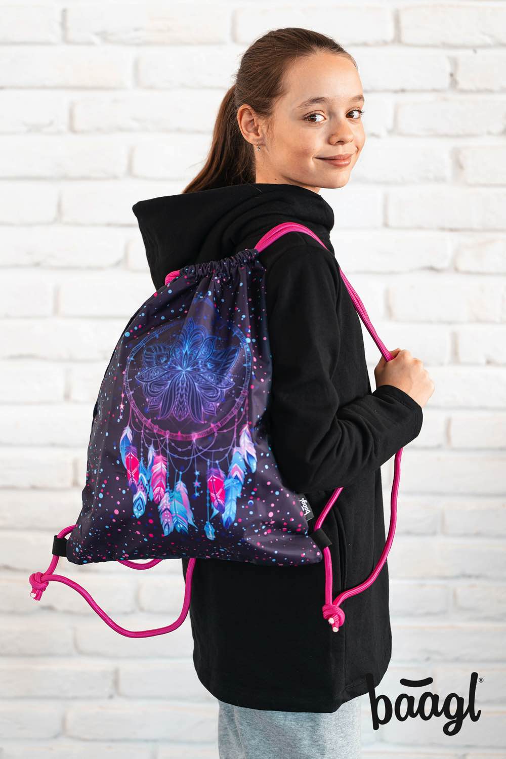 baagl-gym-sacks-dream-catcher-sac-de-gym-cordon-lavable image 4