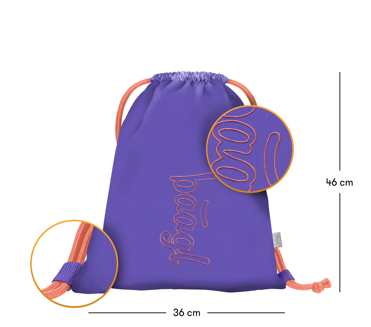 baagl-gym-sacks-sac-gym-orange-sac-sport-enfant-lavable image 3
